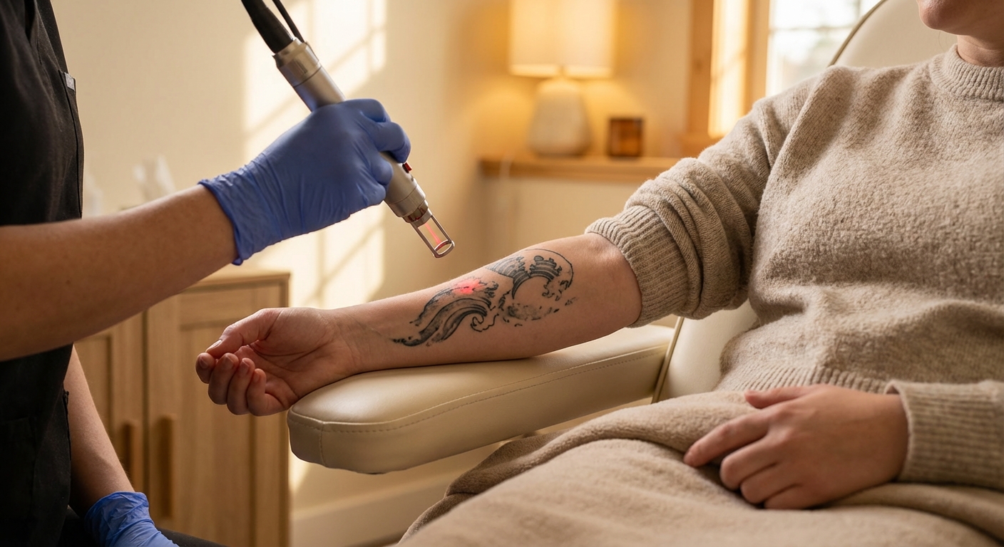 Laser tattoo removal treatment