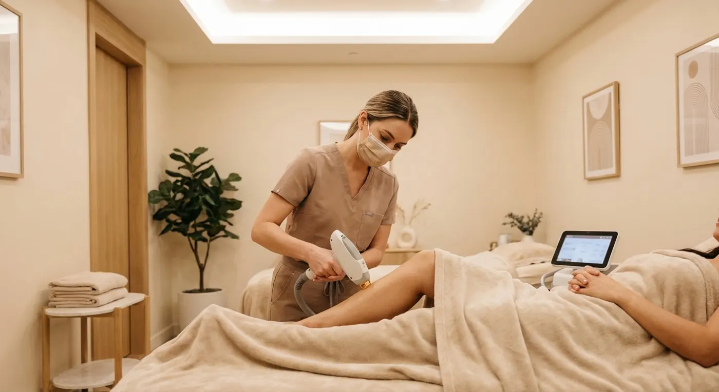 Laser hair removal treatment at a boutique Chicago med spa